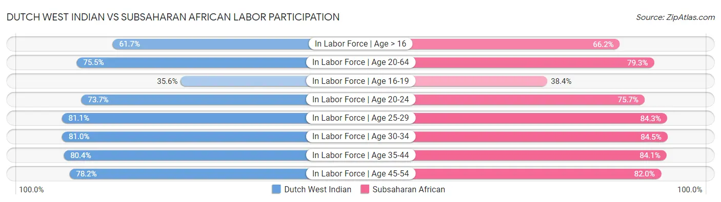 Dutch West Indian vs Subsaharan African Labor Participation