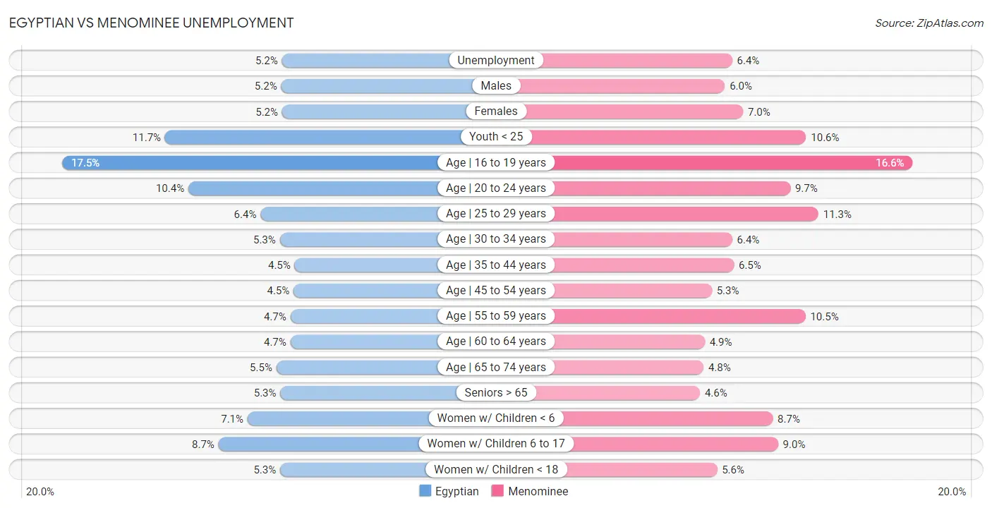 Egyptian vs Menominee Unemployment