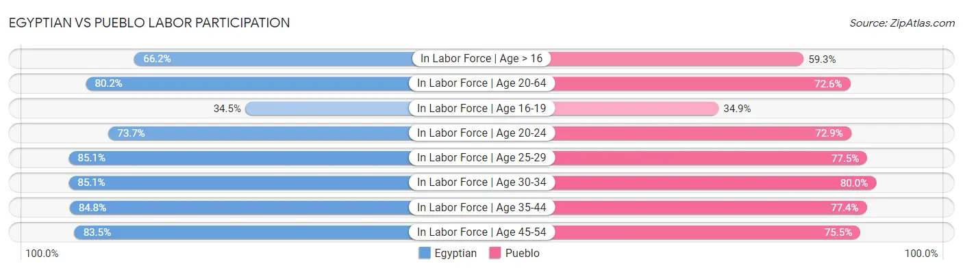 Egyptian vs Pueblo Labor Participation