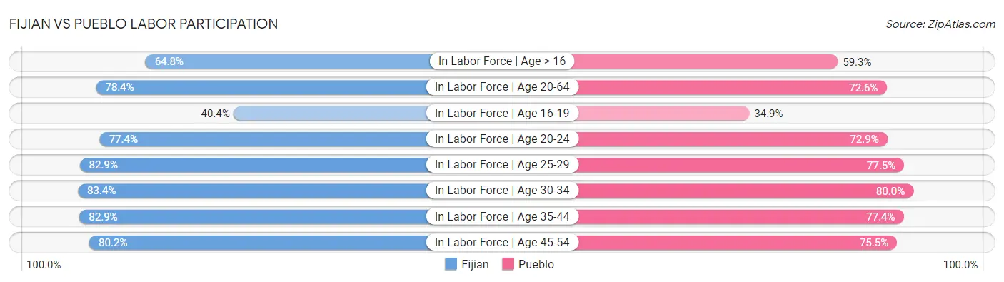 Fijian vs Pueblo Labor Participation