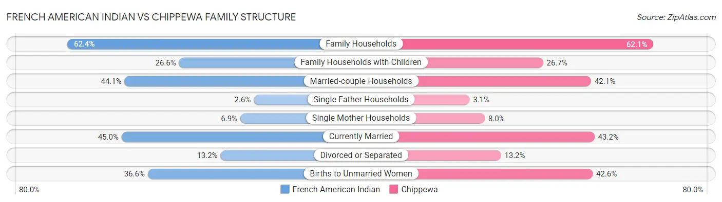 French American Indian vs Chippewa Family Structure