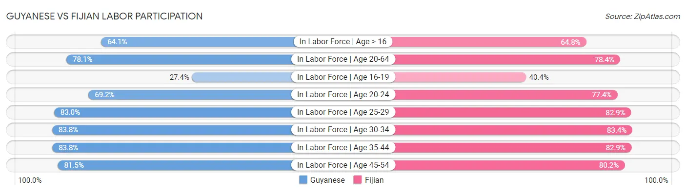 Guyanese vs Fijian Labor Participation