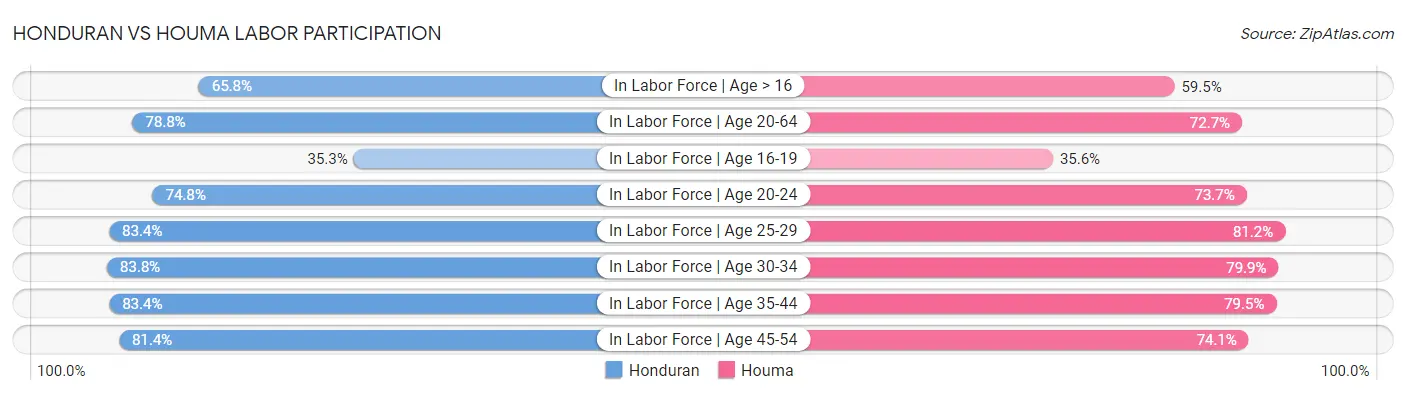 Honduran vs Houma Labor Participation