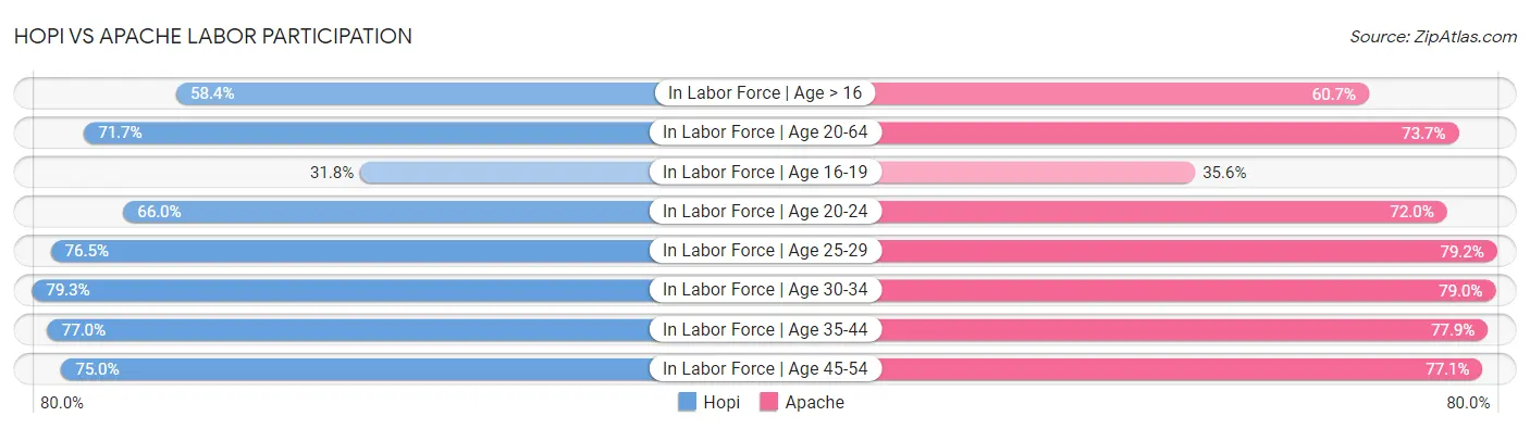Hopi vs Apache Labor Participation