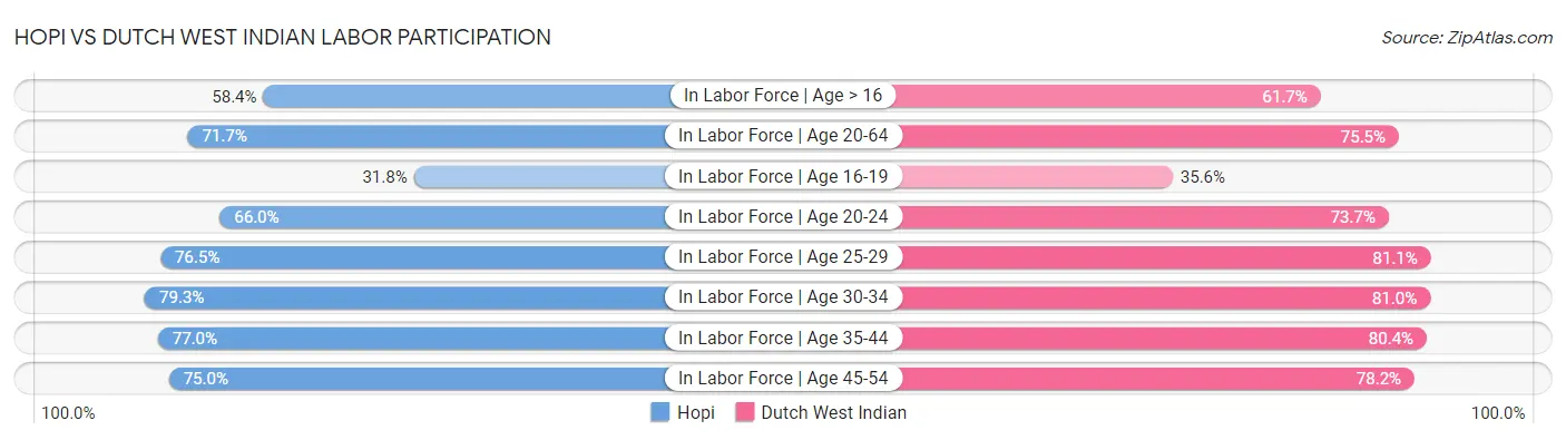Hopi vs Dutch West Indian Labor Participation