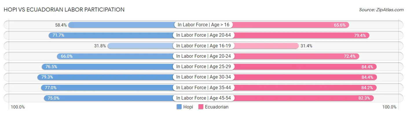 Hopi vs Ecuadorian Labor Participation