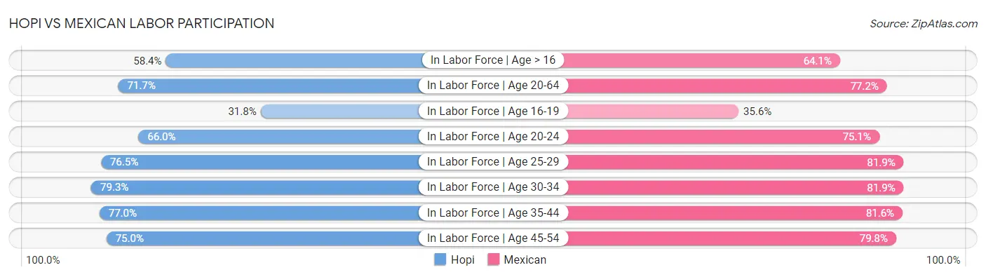 Hopi vs Mexican Labor Participation