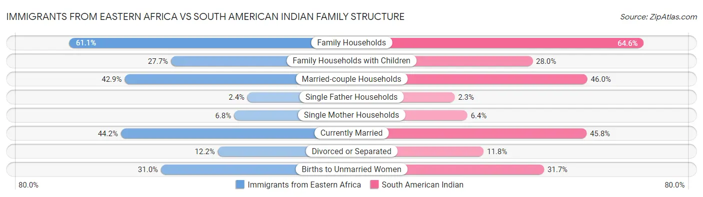 Immigrants from Eastern Africa vs South American Indian Family Structure