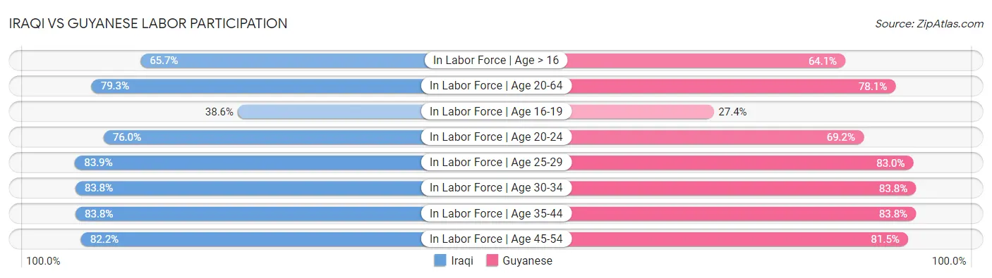 Iraqi vs Guyanese Labor Participation