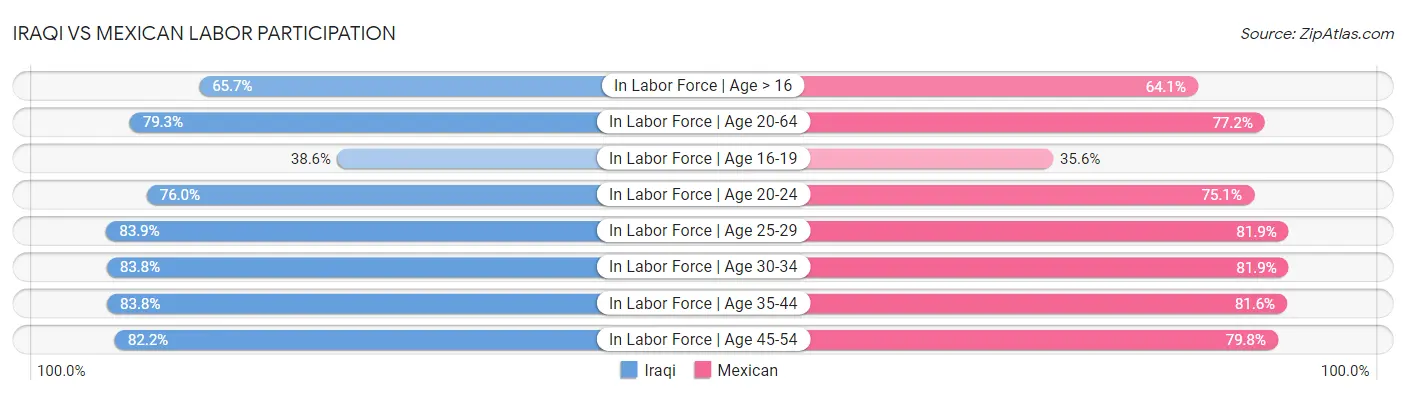 Iraqi vs Mexican Labor Participation