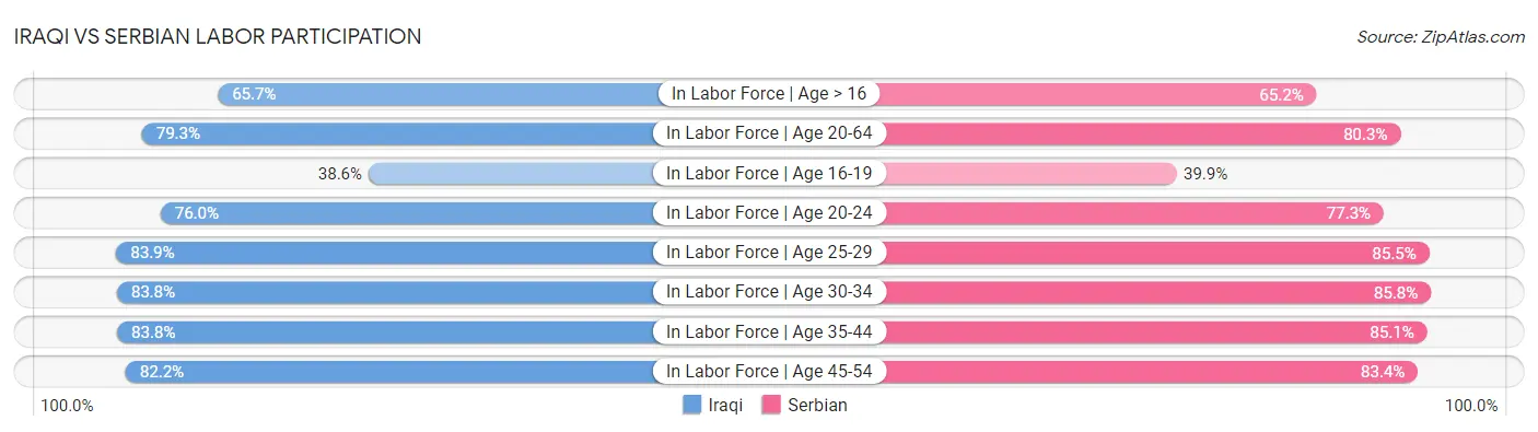 Iraqi vs Serbian Labor Participation