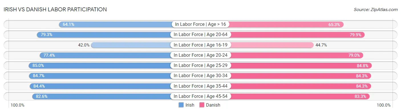 Irish vs Danish Labor Participation