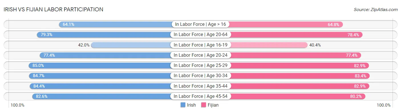 Irish vs Fijian Labor Participation