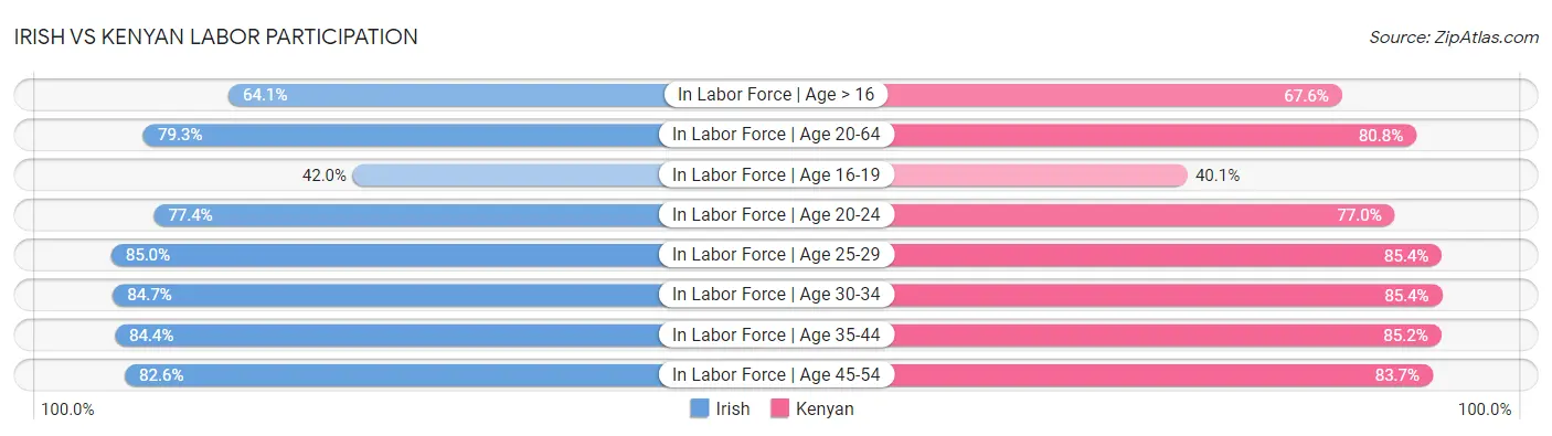 Irish vs Kenyan Labor Participation