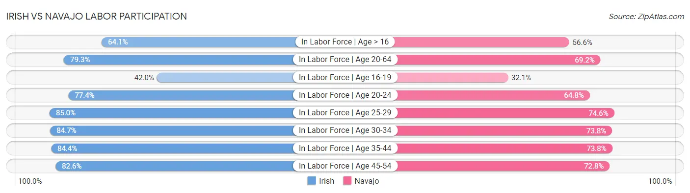Irish vs Navajo Labor Participation