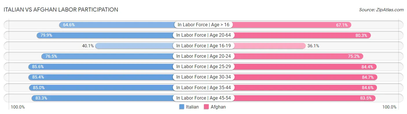Italian vs Afghan Labor Participation