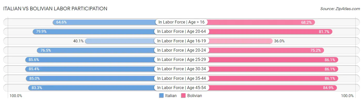 Italian vs Bolivian Labor Participation
