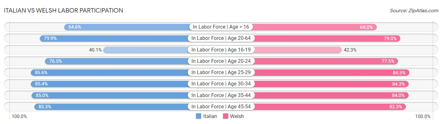 Italian vs Welsh Labor Participation
