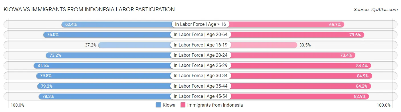 Kiowa vs Immigrants from Indonesia Labor Participation