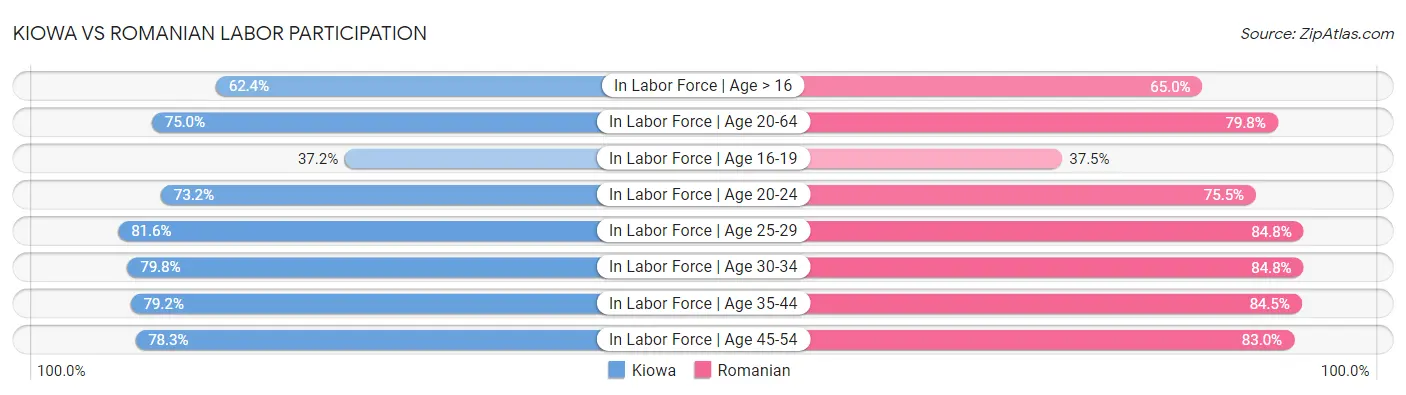 Kiowa vs Romanian Labor Participation
