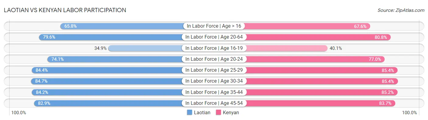 Laotian vs Kenyan Labor Participation