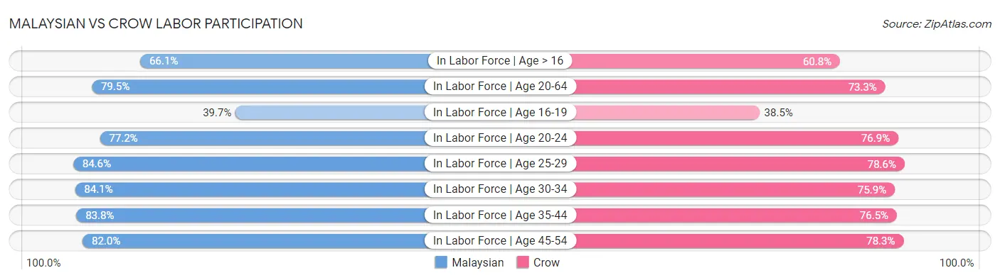 Malaysian vs Crow Labor Participation