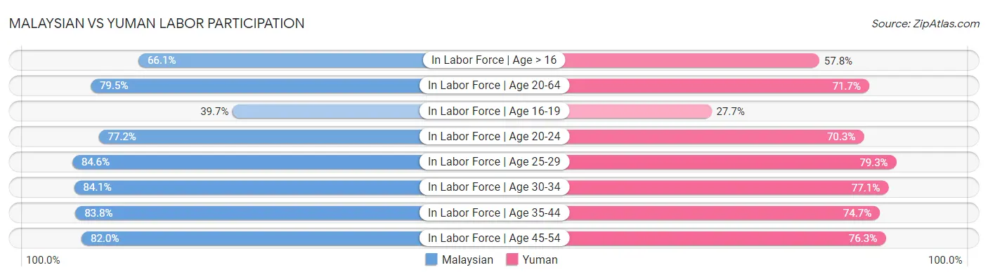 Malaysian vs Yuman Labor Participation