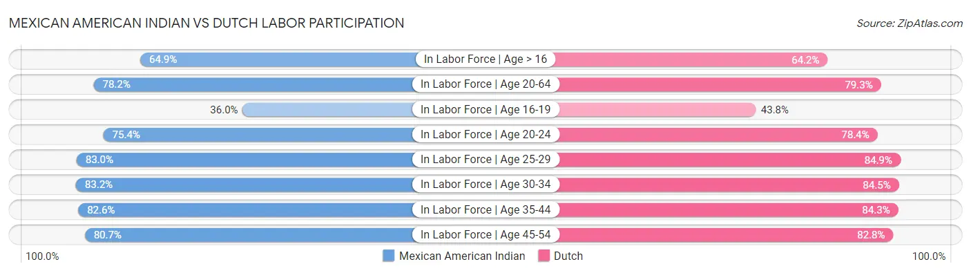 Mexican American Indian vs Dutch Labor Participation