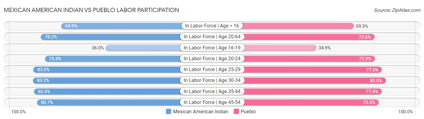 Mexican American Indian vs Pueblo Labor Participation