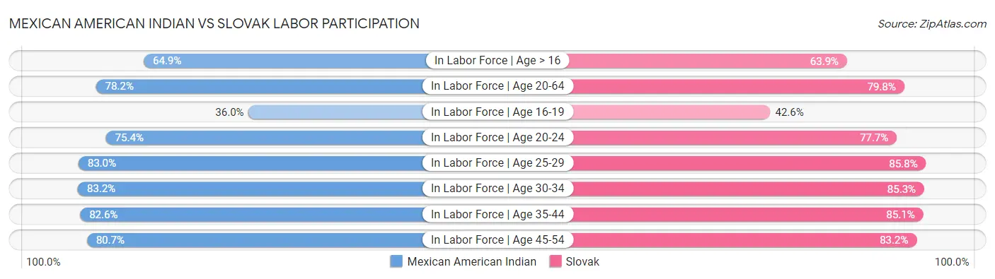 Mexican American Indian vs Slovak Labor Participation