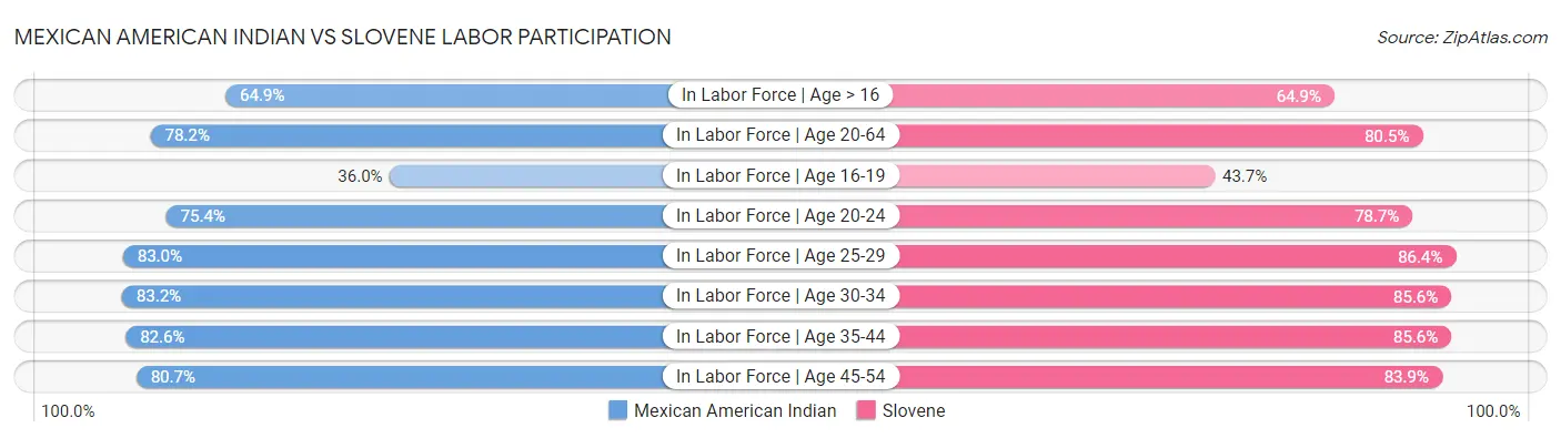 Mexican American Indian vs Slovene Labor Participation