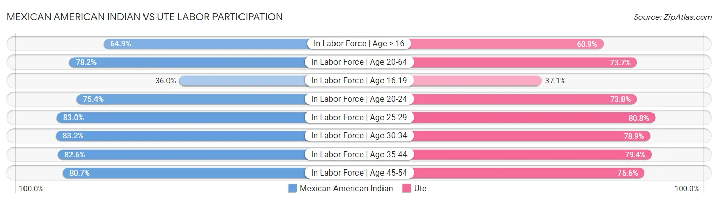 Mexican American Indian vs Ute Labor Participation