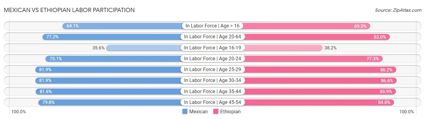 Mexican vs Ethiopian Labor Participation