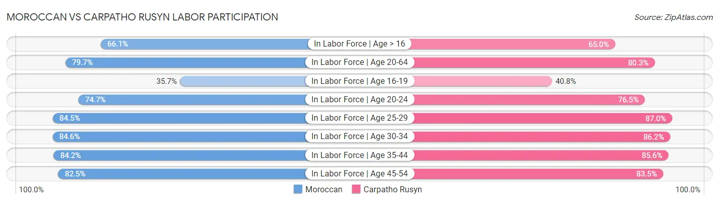 Moroccan vs Carpatho Rusyn Labor Participation