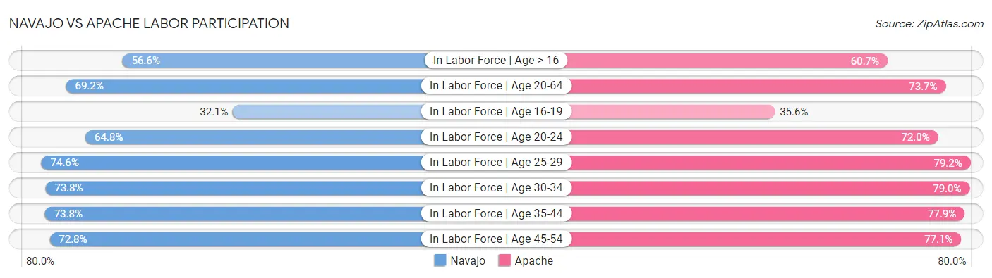 Navajo vs Apache Labor Participation