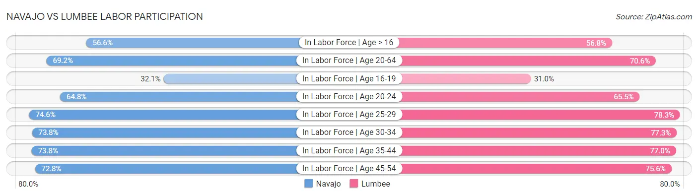 Navajo vs Lumbee Labor Participation