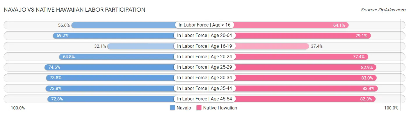 Navajo vs Native Hawaiian Labor Participation