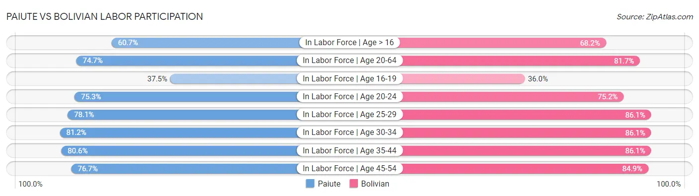 Paiute vs Bolivian Labor Participation