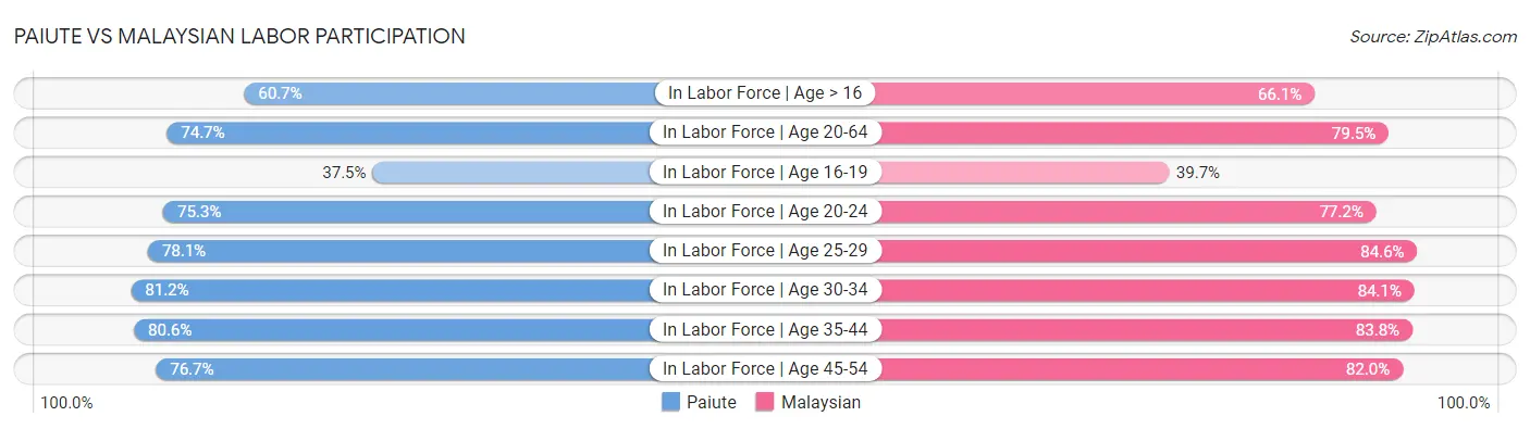 Paiute vs Malaysian Labor Participation