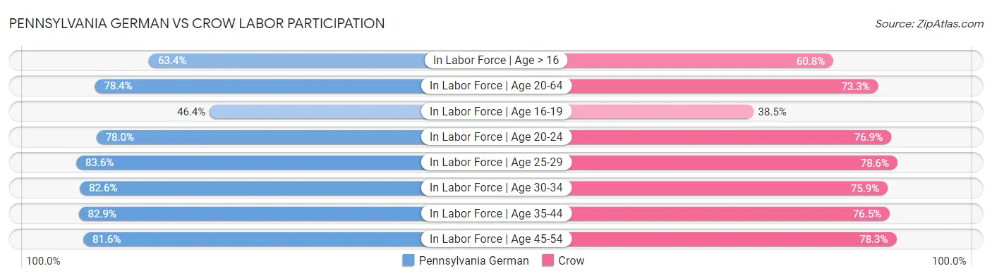 Pennsylvania German vs Crow Labor Participation