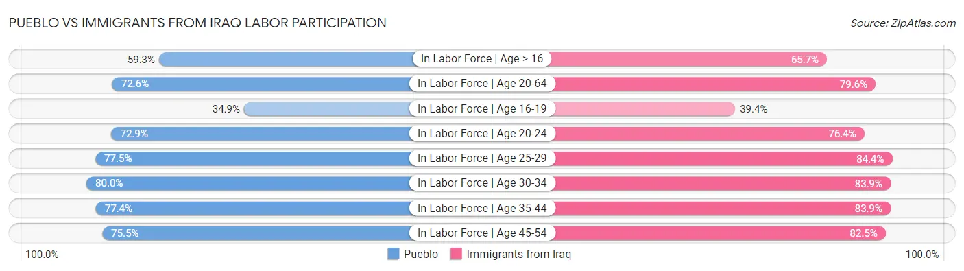 Pueblo vs Immigrants from Iraq Labor Participation