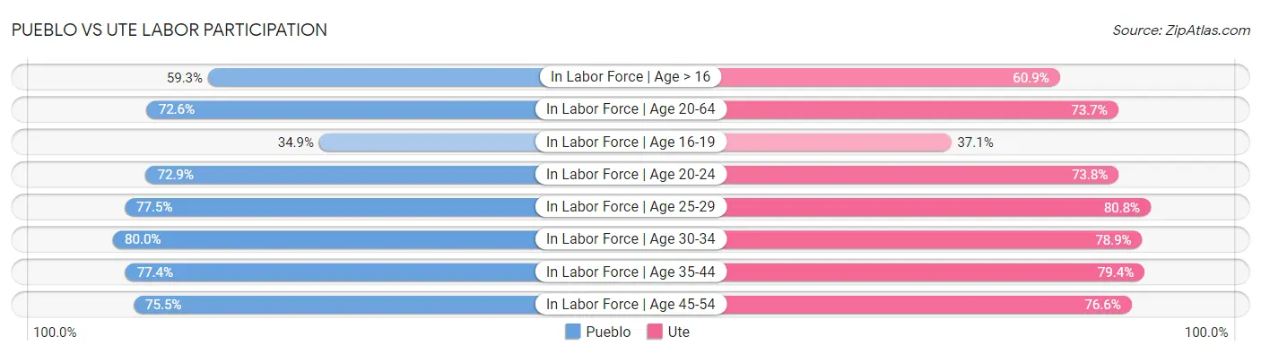 Pueblo vs Ute Labor Participation