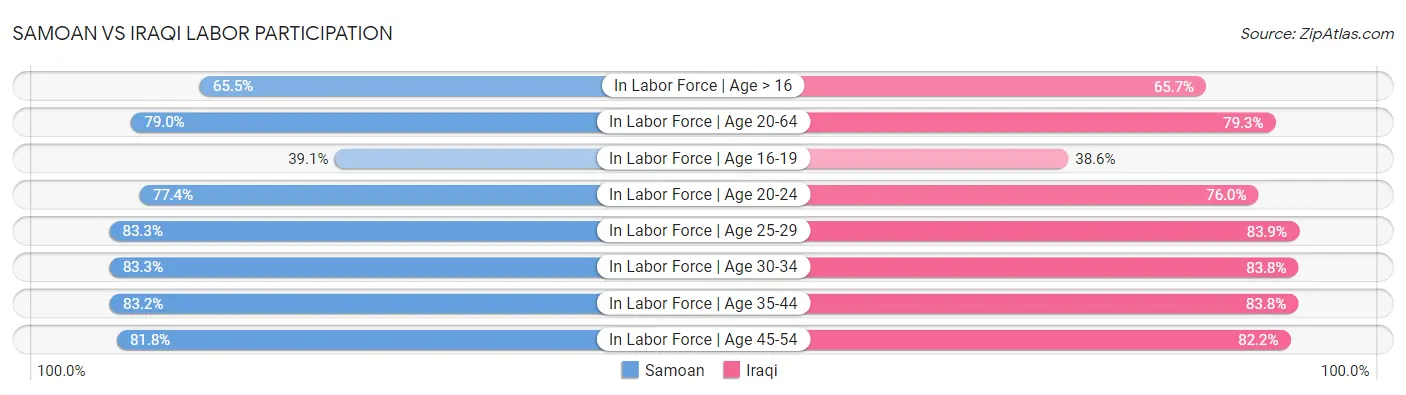Samoan vs Iraqi Labor Participation