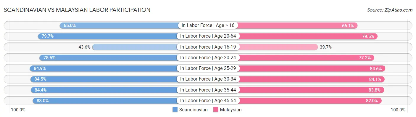 Scandinavian vs Malaysian Labor Participation