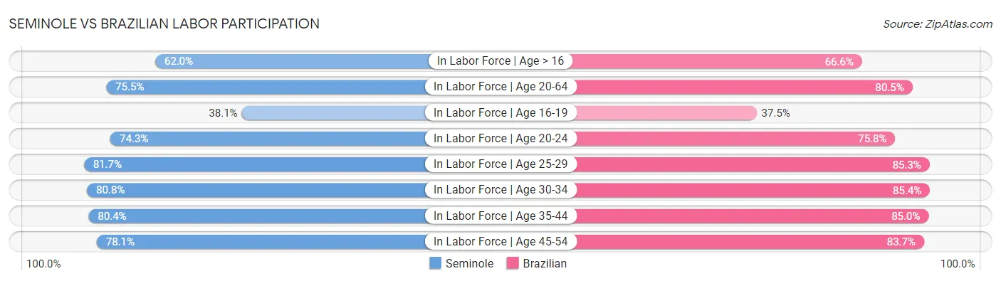 Seminole vs Brazilian Labor Participation