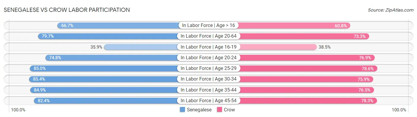 Senegalese vs Crow Labor Participation