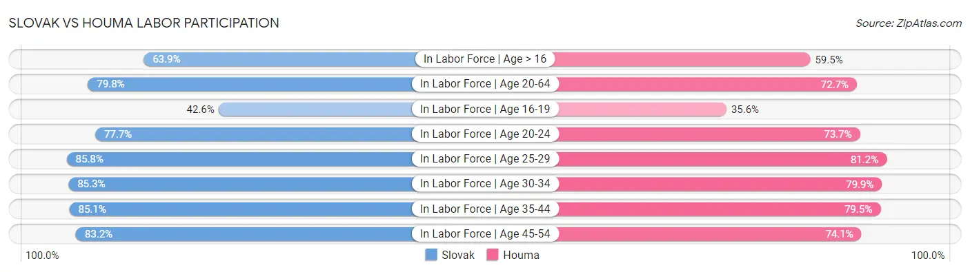 Slovak vs Houma Labor Participation