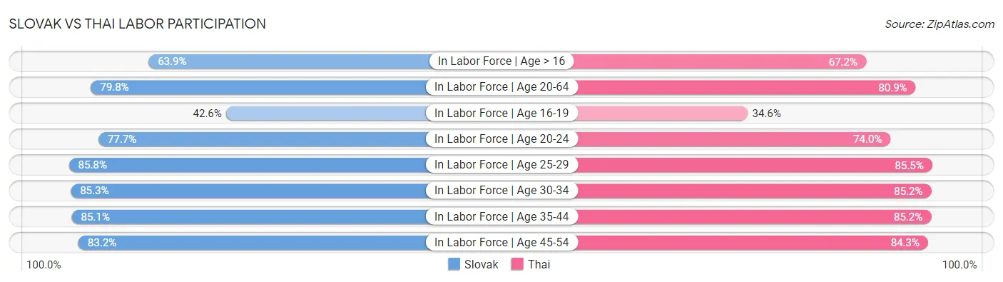 Slovak vs Thai Labor Participation