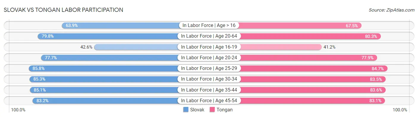 Slovak vs Tongan Labor Participation