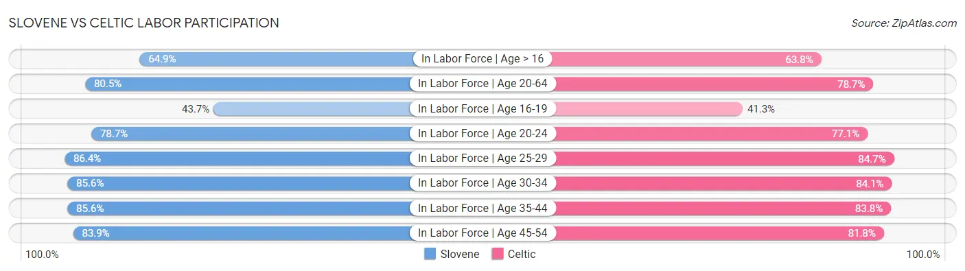 Slovene vs Celtic Labor Participation